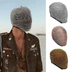 Casque de Cosplay en Latex, forme cloutée, visage complet, effrayant, tête de Durian, Rave Party,
