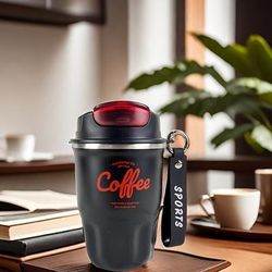 TEMU [1pc Insulated Coffee Mug] 1pc Durable Stainless Steel Insulated Coffee Mug - Portable Vacuum For & Sports - Ideal For Hiking, Camping, Travel - Perfect Gift For Enthusiasts, No Power Needed