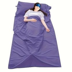 TEMU Rv Sleeping Bag Liner, Thin Style, Suitable For Hotels, Trains, Rv Camping, Portable Bed Sheet With Storage Bag Rv Bedding