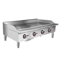 MoTak MGR48-T 48" Gas Commercial Griddle w/ Thermostatic Controls - 3/4" Steel Plate, Convertible, Stainless Steel, Gas Type: Convertible