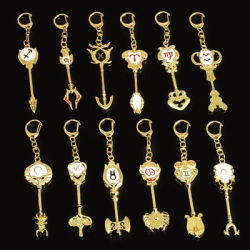 FAIRY TAIL Anime Keychain Women Lucy Same Style Eclipses Spirit Metal Key Chain Man Twelve Constellations Key Ring Cosplay Gift
