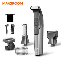 MAXGROOM Electric Body Hair Trimmer for Men Double-Sided Blade IPX6 Waterproof Body Hair Razor for Groin Pubic Body Hair Groomer