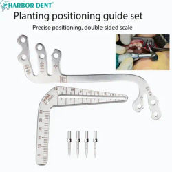 1Set Dental Implant Guide Autoclaved Oral Planting Locator Dentistry Positioning Ruler Angle Ruler Implant Tools