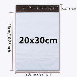 TEMU 100 Self-adhesive White Delivery Bags With Specifications For Mailing Supplies, New Material Packaging Bags, Mailing Document Bags, Transportation Packaging Bags