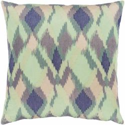 Cornwall 20" Square Traditional Cotton Dark Green/Taupe/Dark Blue/Dusty Sage/Gray/Medium Green/Medium Gray/Green/Navy Throw Pillow - Boutique Rugs