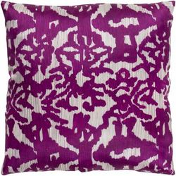 Bundoora 20" Square Traditional Light Brown/Magenta/Taupe Throw Pillow - Boutique Rugs