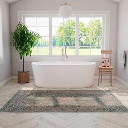 Randolph Morris Terra 67 Inch Acrylic Double Ended Freestanding Tub with End Drain - No Faucet Drillings RMBP170-BN