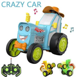 Crazy Jumping Stunt Car Wireless Infrared Remote Control Car Dance Lights Music Swing Fun New And Unique Children's Toys