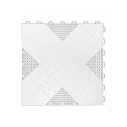 TurboTile Hybrid-X 17x17-Inch White Garage Floor Tiles (10-Pack)