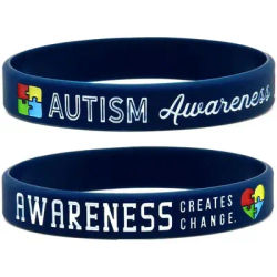 1pc/2pcs autism rubber wristband silicone bracelet2