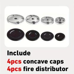 TEMU 4pcs Fire Extinguishing Cover + 4pcs Fire Splitter Set Oven Burner Cover Gas Stove Burner Gas Stove Accessories Stove Burner Oven\gas Stove Burner Set