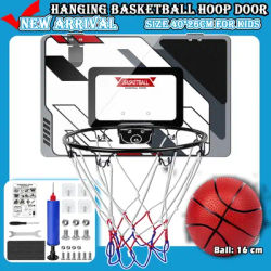 New Large Size Children Kids Hanging Basketball Hoop Door Wall Mounted 40*26cm Indoor Outdoor Basketball Board Toy Set with Pump