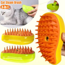 3 In 1 Cat Steam Brush Dog Hair Removal Comb Electric Spray Massage Pet Comb UK