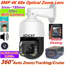 IMX415 8MP 4K 30fps 60X Optical Zoom wiper POE PTZ Wireless Wifi IP Camera Hikvision 1080P 60fps RTSP RTMP PTZ IP Camera Dahua