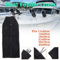 Couvertures de garde-boue de bateau en velours noir, protection anti-UV du sel, protection contre le soleil, la neige, la glace, le gel, le pare-chocs marin, la voile de yacht