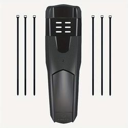 TEMU Carbon Fiber Bike Mudguards - Pp Hard Shell, Wind-resistant Design For Bikes, Black, Compatible With Most Bicycles