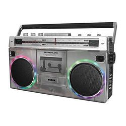 ION Audio Retro Glow Wireless Translucent Boombox with 10-Hour Battery ISP112C