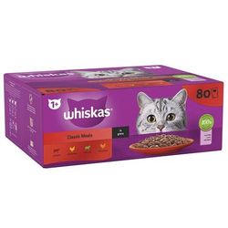 80x85g Classic Selection in Gravy 1+ Whiskas Wet Cat Food