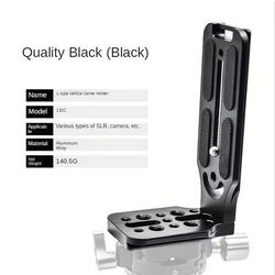 "TEMU Quick-release L Bracket For Dslr Cameras - Waterproof Metal Plate With 1/4" Screw, Compatible With & Fuji - Includes Hex Wrench & Screws"