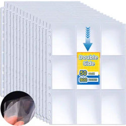 A4 Size 9 Pocket Trading Gaming Card Sleeves Double-Side Storage Album Binder Pages Card Collection Holders Idol Photo Albums