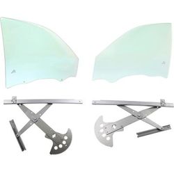 Replacement Door Glass, Front, Driver & Passenger Side, 1-year unlimited-mileage warranty KIT-062917-13
