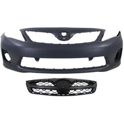 Replacement Grille Assembly Plastic Painted Black Grille, 1-year unlimited-mileage warranty KIT-021118-62