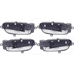 Replacement Interior Door Handle Chrome, Front & Rear, Driver Passenger Side, 1-year unlimited-mileage warranty SET-REPN462375-4