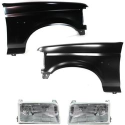 Replacement Fender Steel Primed, Front, Driver & Passenger Side, 1-year unlimited-mileage warranty KIT-092718-15