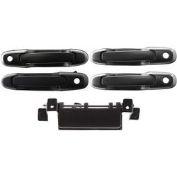Replacement Exterior Door Handle Smooth Black, Front & Rear, Driver Passenger Side, 1-year unlimited-mileage warranty SET-T462182-4