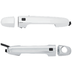 Replacement Exterior Door Handle Plastic Chrome, Front, Driver & Passenger Side, 1-year unlimited-mileage warranty SET-RK46250011K