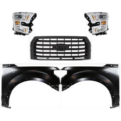 Replacement Fender Aluminum Primed, Front, Driver & Passenger Side, 1-year unlimited-mileage warranty KIT-022423-227