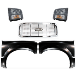 Replacement Grille Assembly Plastic Chrome Grille, 1-year unlimited-mileage warranty KIT-022423-641