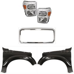 Replacement Grille Assembly Plastic Chrome Shell, 1-year unlimited-mileage warranty KIT-022423-669