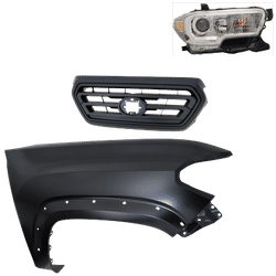 Replacement Grille Assembly ABS Plastic Primed Black Grille, Upper, 1-year unlimited-mileage warranty KIT-031323-33601