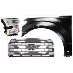 Replacement Fender Aluminum Primed, Front, Driver Side, 1-year unlimited-mileage warranty KIT-022423-30802