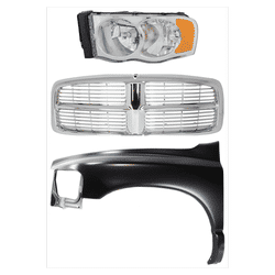 Replacement Fender Steel Primed, Front, Driver Side, 1-year unlimited-mileage warranty KIT-022423-58402