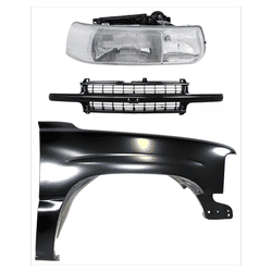 Replacement Fender Steel Primed, Front, Passenger Side, 1-year unlimited-mileage warranty KIT-022123-3801