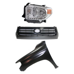 Replacement Grille Assembly Plastic Painted Black Grille, 1-year unlimited-mileage warranty KIT-031323-42402