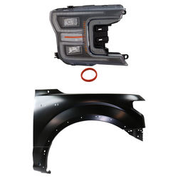 Replacement Fender Aluminum Primed, Front, Passenger Side, 1-year unlimited-mileage warranty KIT-022423-54304