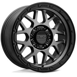 KMC Wheel Aluminum Matte Gray, Lifetime Limited Warranty on Structure; 1 Year Finish KM53579068412N