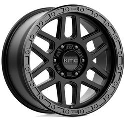 KMC Wheel Aluminum Satin Black, Lifetime Limited Warranty on Structure; 1 Year Finish KM54489068718