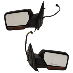 JC Whitney Mirror Textured Black, Driver & Passenger Side, 1-year limited warranty SET-JGM201ER-S