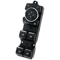 JC Whitney Window Switch Black, Front or Rear, Driver Side, 1-year unlimited-mileage warranty JRF50520035