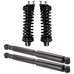 JC Whitney Shock Absorber & Strut Assembly Black Fully Loaded Strut, Front Rear, Driver Passenger Side, SET-JJ280501-4