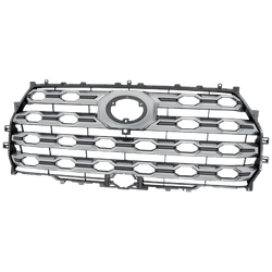 Replacement Grille Assembly Plastic Painted Gray Grille, 1-year unlimited-mileage warranty RT07010122