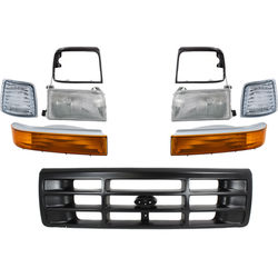 Replacement Grille Assembly Plastic Painted Black Grille, 1-year unlimited-mileage warranty KIT-070624-291