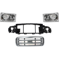 Replacement Grille Assembly Plastic Painted Silver Grille, 1-year unlimited-mileage warranty KIT-071824-C393