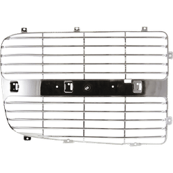 Replacement Grille Assembly Plastic Chrome Insert, Driver Side, 1-year unlimited-mileage warranty D070306