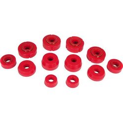 Prothane Body Mount Kit Polyurethane Red, Lifetime limited warranty 6-110