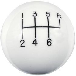 Hurst Shift Knob Plastic White Round Classic Series, nan, 1-year limited warranty 1630040